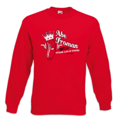 Abe Froman Sweatshirt Pullover Ferris Bueller Symbol Logo Macht Wurst Blau