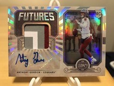 ANTHONY GORDON ROOKIE AUTOGRAPH 3 COLOR PATCH 2020 PANINI LEGACY 295/399 CHIEFS