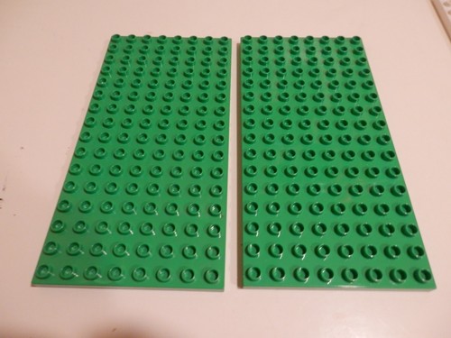 Lego Duplo - Lot Of (2) 8x16 Stud Green Base Baseplate