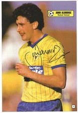 JOHN ALDRIDG OXFORD UNITED FC 1984-87 REPUBLIC OF IRELAND INT ORIGINAL AUTOGRAPH