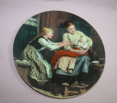 VTG.  ALBERT ANKER  PLATE  ''DAS ERSTE LACHELN''  #722 B 1986 SUISSE LANGENTHAL