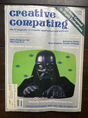 August 1982 Creative Computing Magazine New Games Joysticks Design Vader Etc 664