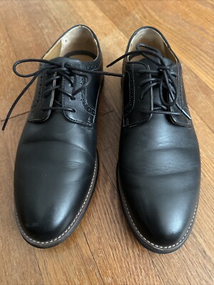 204637 MS50 HOLDEN MEN\'S SHOES 9.5 M BLACK LEATHER LACE UP JOHNSTON & MURPHY Men main image 4
