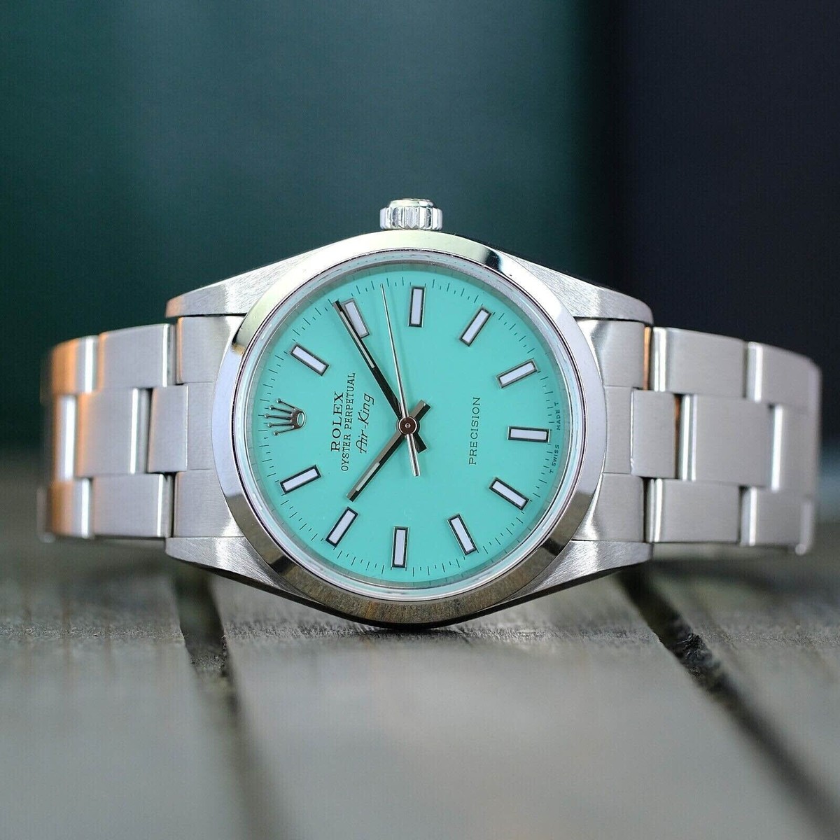 専用 OH済 ROLEX OYSTER PERPETUAL Air-King Steel Rolex Oyster Perpetual Air-King Date Precision Ref