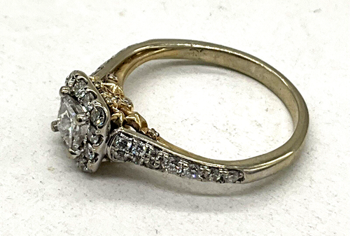 Anello di fidanzamento vintage con diamante simulato taglio principessa da... - Foto 7 di 11