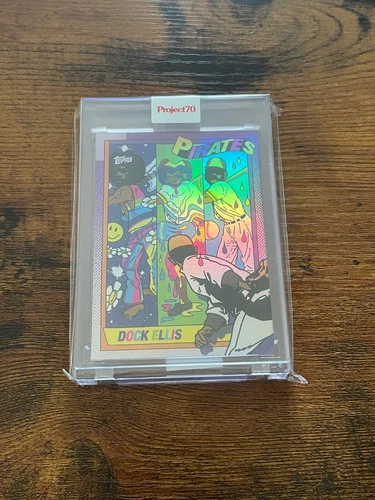 Dock Ellis Topps Project 70 Card #109 1990 Ermsy Rainbow Foil /70 RARE LSD