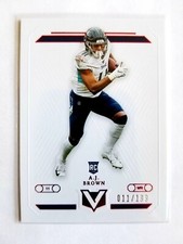 2019 PANINI CHRONICLES VERTEX RED AJ BROWN RC! 11/199! 1/1! JERSEY NUMBER!