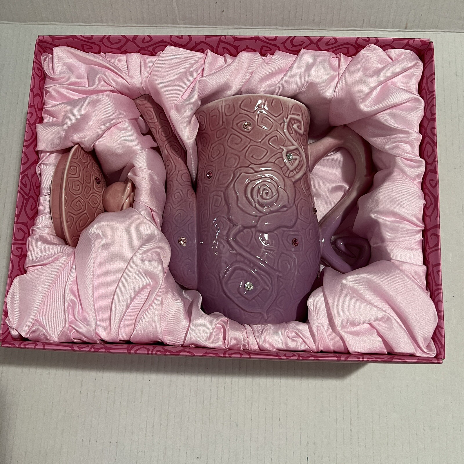 Disney Parks Maleficent Villain Teapot Pink Ceramic Home Decor Rose