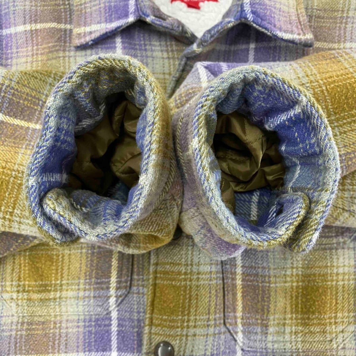 SUPREME 22AW Shearling Lined Flannel Shirt Shadow Plaid SUPREME 22AW Shearling Lined Flannel Shirt Shadow Plaid
