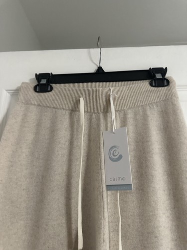 Johnny Was CALME 100% Cashmere Spring Jogger Taupe NEW NWT $298 XS X Small - Picture 2 of 9