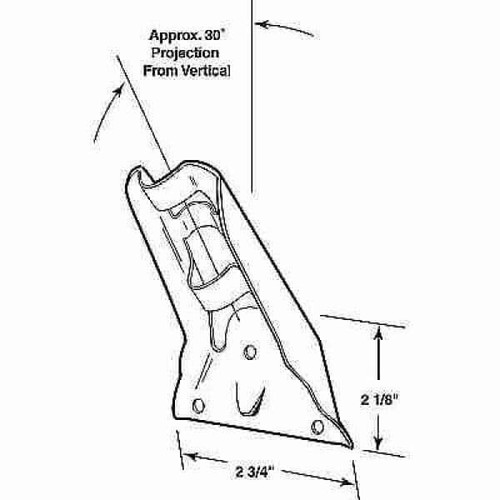 Zinc-Plated Steel Flagpole Bracket 3/4 in., Hardware Included estimated 30 degre - Picture 2 of 2