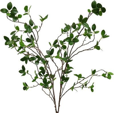 Artificial Eucalytus Green Branches Faux Ficus Twig Home Office Shop Decoration