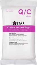 6 Pack Type Q/C HEPA Replacement Vacuum Bags Compatible with Kenmore and Sears C