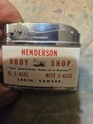 Vintage Advertising Cigarette Lighter Harika Brand Henderson Body Shop Lakin KS — photo 4
