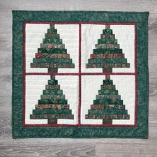 Handmade Quilted Sewn Wall Hanging Art Christmas Tree Holiday