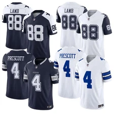 2025 Men's Cowboys CeeDee Lamb #88 Dak Prescott #4 All Stitched Jersey