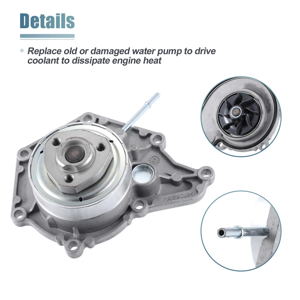 Car Engine Cooling Water Pump Assembly 06E121016C for Audi A7 Quattro 2012-2016 - Изображение 3 из 4