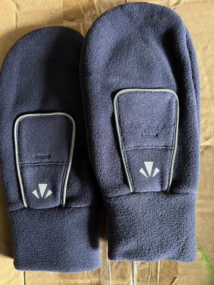 runLites Mittens Navy Blue Running Fleece Gloves size MEDIUM with battery - Image 2 of 4