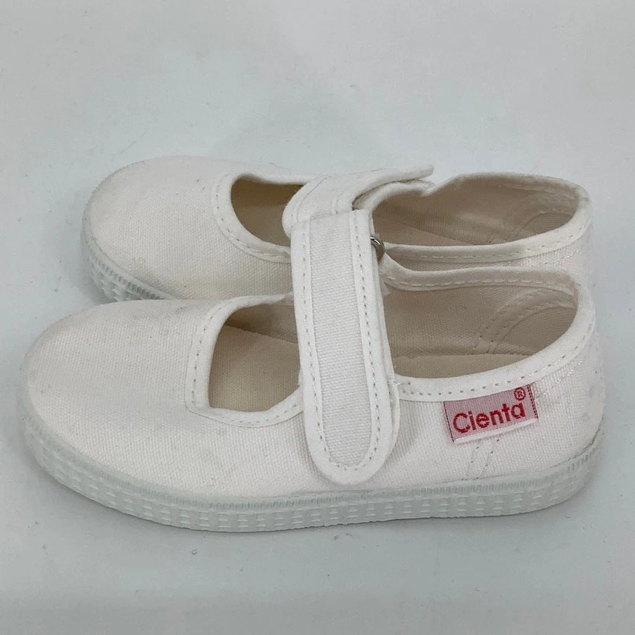 Zapatos de lona Cienta para bebés niñas 22C/6 blancos 56000 Mary Jane informales cómodos OS14-5 Foto 3 de 4