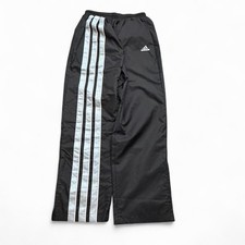 Vintage Adidas Black Track Pants Size Medium Y2K 2000s Retro