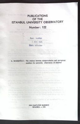 The relation between sunspot-reative and spot-group numbers for university obser