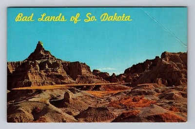 South Dakota SD Bad Lands Scenc View Of Landscape Vintage Postcard