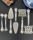 Rare Gorham Chantilly Sterling Silver Cheese Pastry Knife Ladle Serving Set Six