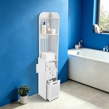 Modern White Bathroom Organizer Bathroom Cabinet Storage PVC Cabinet