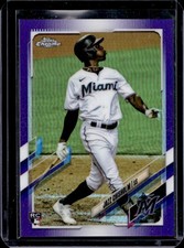 2021 Topps Chrome Jazz Chisholm RC Purple Refractor Rookie #/299 Marlins