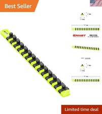 Organize Tools Effortlessly Ernst 13-inch Socket Rail With 14 Twist Lock Clips Organize Tools Effortlessly Ernst 13-inch Socket Rail With 14 Twist Lock Clips