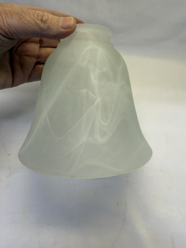 Frosted Swirl Glass Alabaster Shades Globes Ceiling Fan Vanity Light Bell Shape - Picture 2 of 5