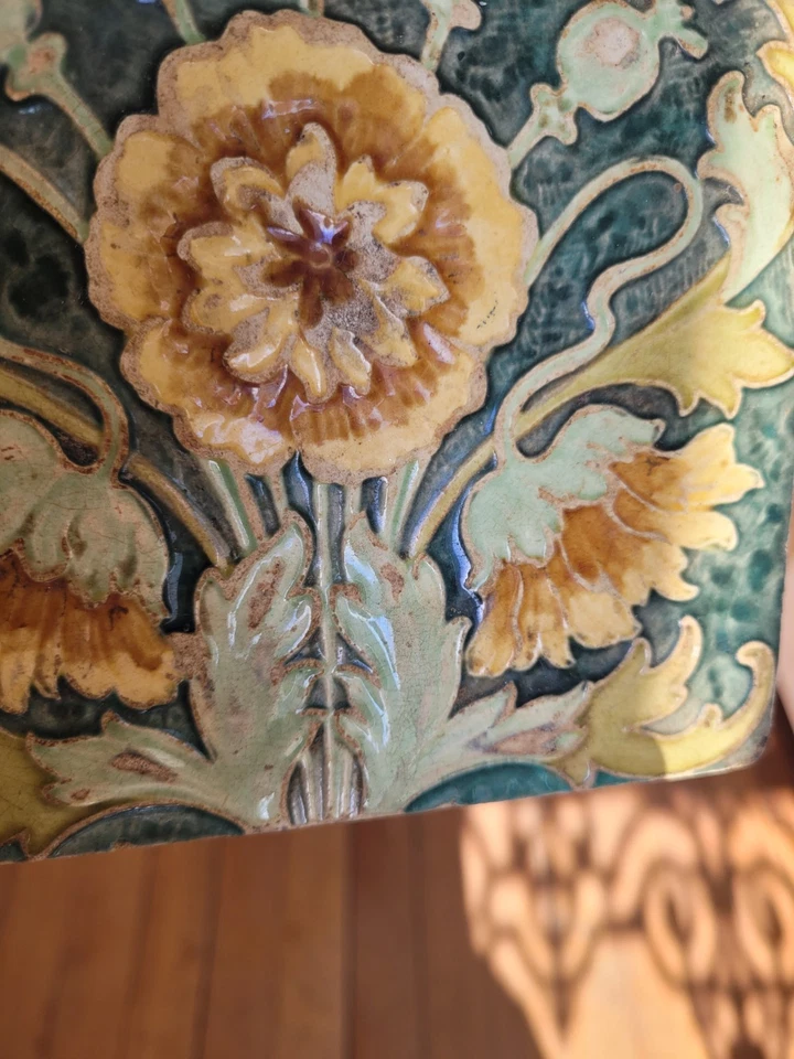 Ancien Carreau Art Nouveau - Photo 2/4