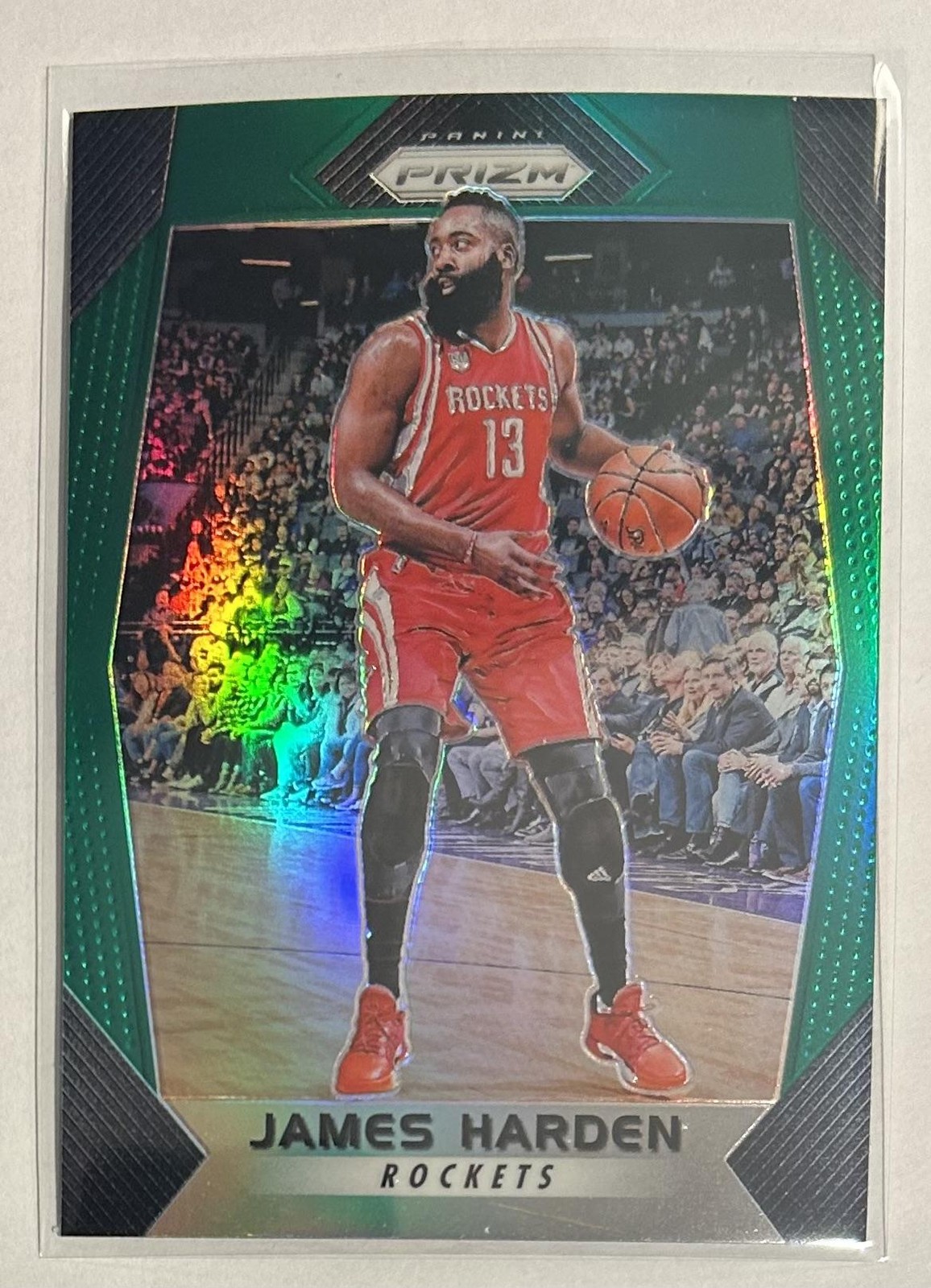2017-18 Panini Prizm #251 James Harden Prizms Green