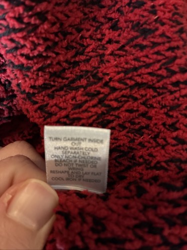 Christopher & Banks Womens S Red Marled Cable Knit Turtleneck Sweater Pullover - Picture 7 of 7