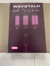 Wavytalk Heatwave Pro Ionic Thermal Brush Set, Dual Voltage 3-Size Heated Round