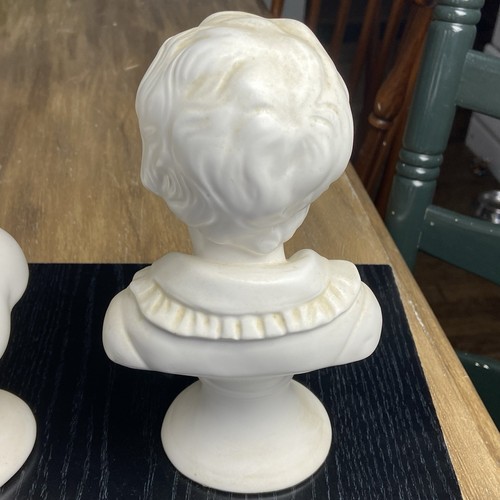 Vintage Paar Napco Büsten Kopf Statuen 2 Mädchen Junge MCM - Bild 3 von 8