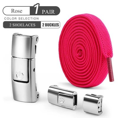 8mm No Tie Shoe Laces Press Lock Shoelaces Without Ties Elastic Laces Sneaker Ki