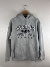 Honolua Surf Co. Hawaii Embroidered Hoodie   Gray