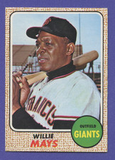1968 Topps #50 Willie Mays S.F. Giants HOF Great EX-MINT+ Centered, Nice!