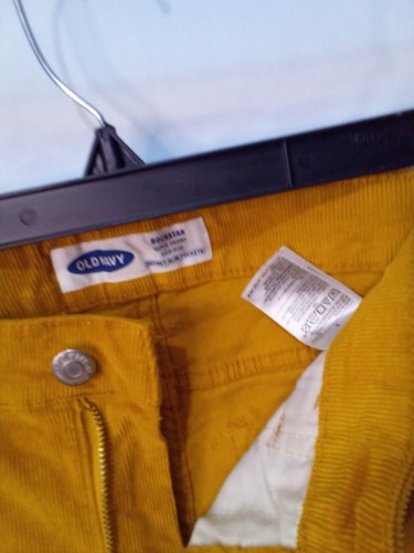 Pantalones de pana OLd azul marino para mujer 6 RockStar súper ajustados tiro alto amarillo mostaza - Imagen 10 de 14