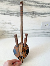 Vintage Handmade African Gourd Kora Music Instrument Mini