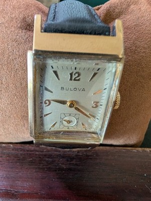 1950s Bulova Art Deco Tank Watch Men s 10K Gold Filled Manual - RUNNING