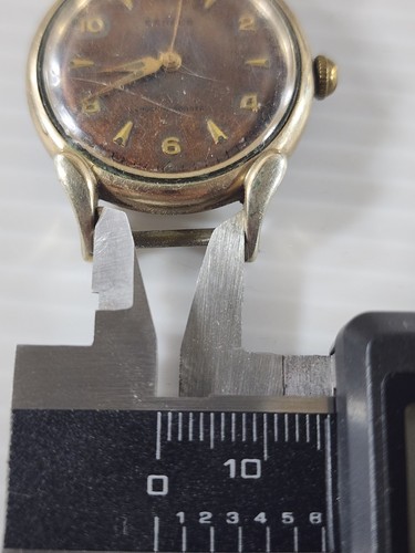 vintage mens Benrus watch aged dial claw lugs 4 repair 731740 - Picture 6 of 12