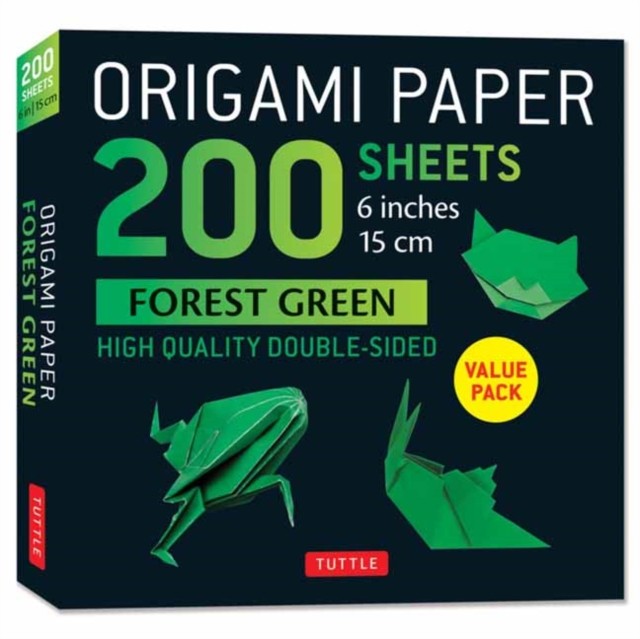 Origami Paper 200 sheets Forest Green 6"" by . Tuttle Studio - 9780804858892 - Image 3