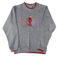 Vintage 90s Sesame Street Elmo Embroidered Crewneck Sweatshirt Size Medium