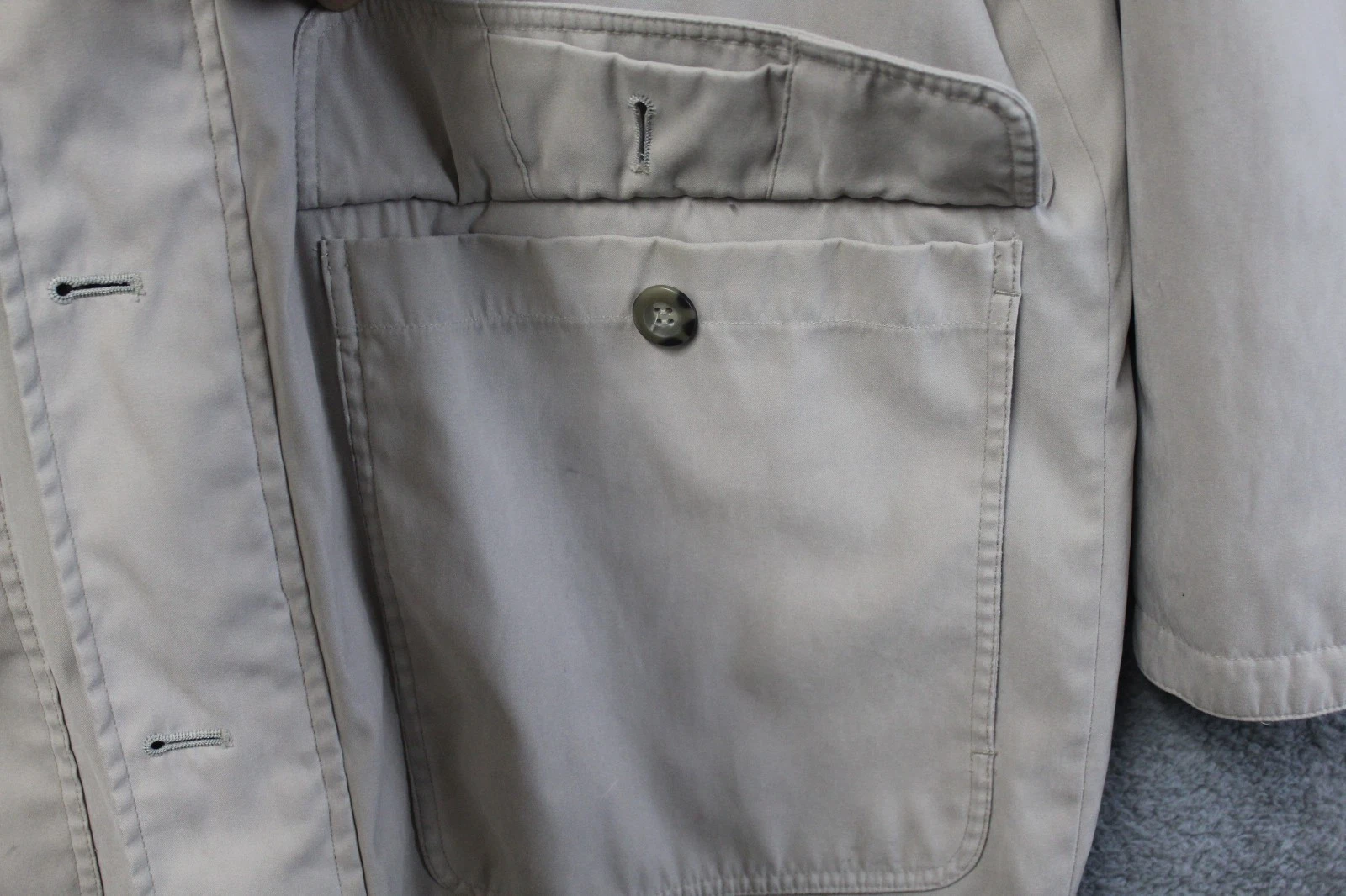 Vintage Norm Thompson Field Jacket Long Sleeve Beige Size XL Read Description image 5