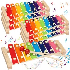 6 Pcs Xylophone for Kids Wooden Xylophone with Mallets Musical Instrument Woo...