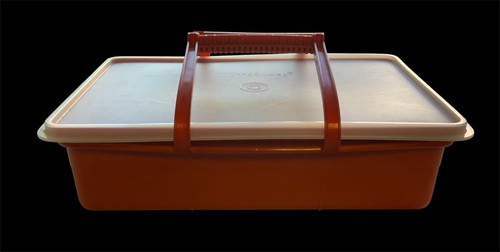 Vintage Tupperware Tuppercraft Cucito Artigianale Organizzatore 1421-7 1423-7 con Manici - Foto 2 di 13