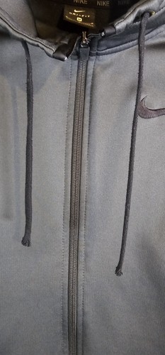 NIKE Sudadera con Capucha Cremallera Completa Gris Sudadera con Capucha Para Hombre M Suave Polar - Imagen 4 de 10