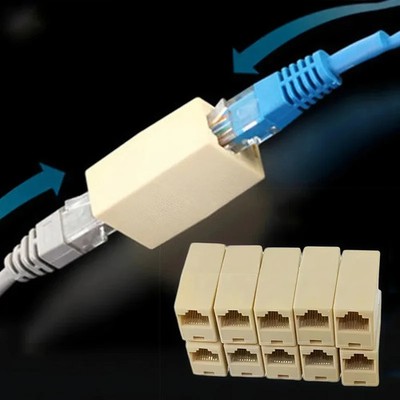 LAN-Kabelkuppler Set 10 Stück Ethernet-Verlängerung Adapter Duplex